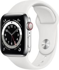 Apple Watch 6 Cellular Koperta 40mm Srebrna ze Stali Nierdzewnej z Paskiem sportowym Białym (M06T3WBA) recenzja